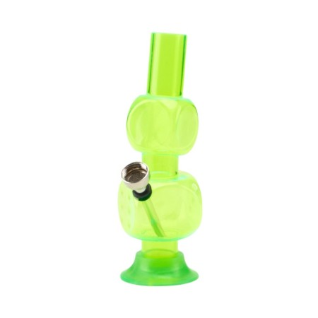 Bong for smoking, h-16 cm, "playing cube", acrylic, green