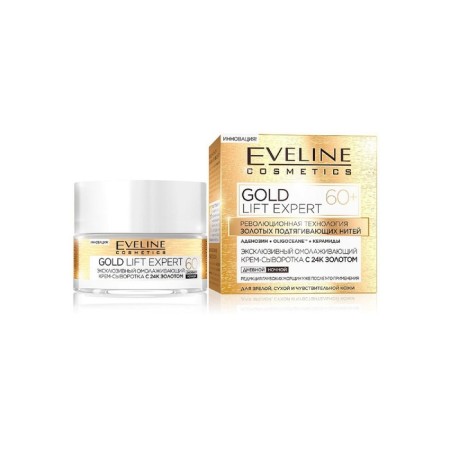 Eveline Gold Lift Expert Creams Creaming Cream 60+, 24K gold, 50 ml