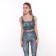 Female leggings, black color/thunder, size 44 (s)