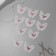 Knitted elements "Double butterflies", 5 × 4 cm, 10 pcs, pink/white color