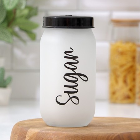 Glass Bank for bulk products "Classic", 1 l, inscription mix