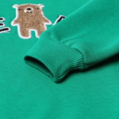 Costume for boys (sweatshirt, pants), I am beginning, green color, height 98 cm-2