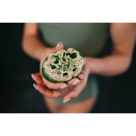 Massage soap with Luffa "Green Apple" 100 g "Dobroparov" Green-4