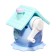 Mechanical sharpener with container, 5 types of sharpening, blue house