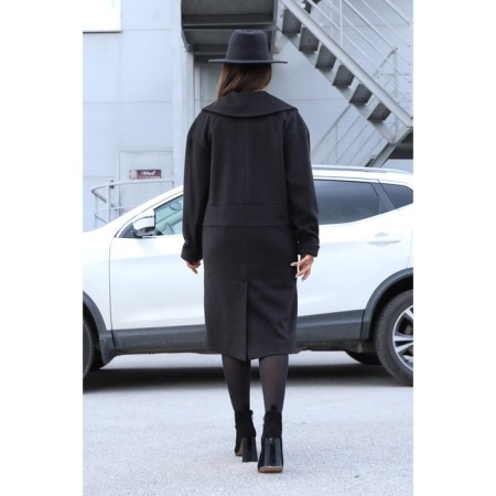 Female coat, size 42, black color-15