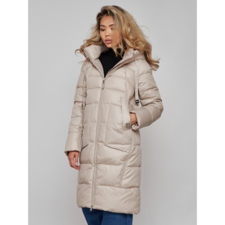 Coat insulated winter female, size 50, color light green-19