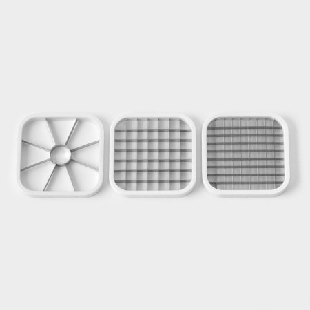 Vegetable Government Steel, 3 nozzles, stainless steel, white color-3