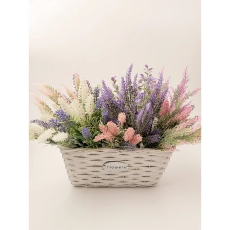 Artificial flower "lavender", height 30 cm, white color-1