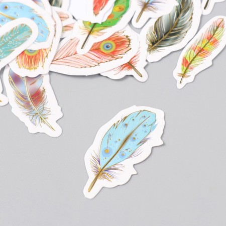 Stickers for creativity "Pees" embossing gold set 48 pcs 9x7x0.8 cm-3