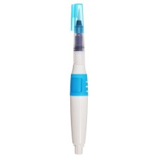 Synthetic brush, with a reservoir, with a color holder