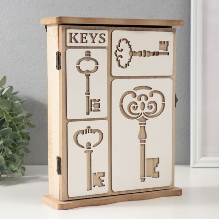 Keywood tree 6 hooks "Keys" 6.2x19.5x25.2 cm-1