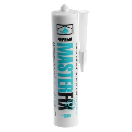 Sealant Masterfix, silicate, +1500C for stoves and fireplaces, black, 280 ml