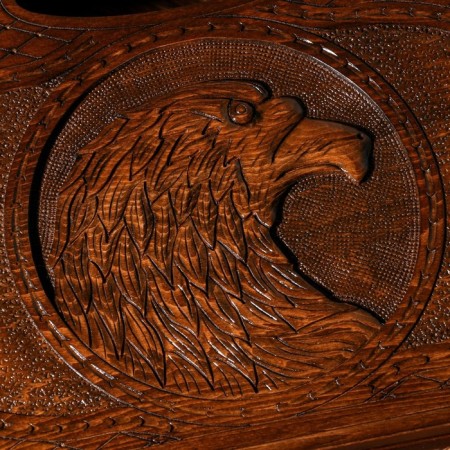 Handmade backgammon "eagle", deep cutting, with a pen, 60x30 cm, with a chess field, Armenia-6