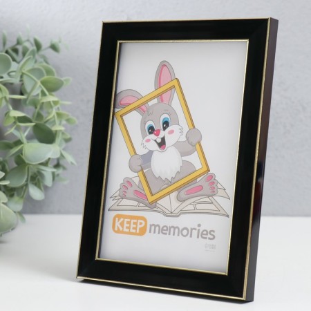Photo frame Plastic "Watercolor" 10x15 cm, black-1