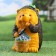 Garden figure "Hedgehog with a pot of flowers" 25x19.5x16cm