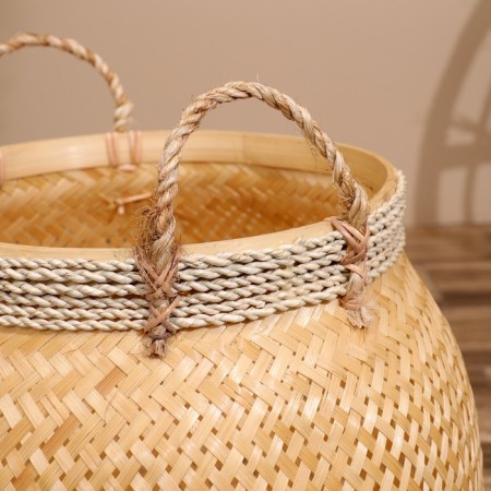 Wicker basket, from bamboo 40x40x40 cm-3