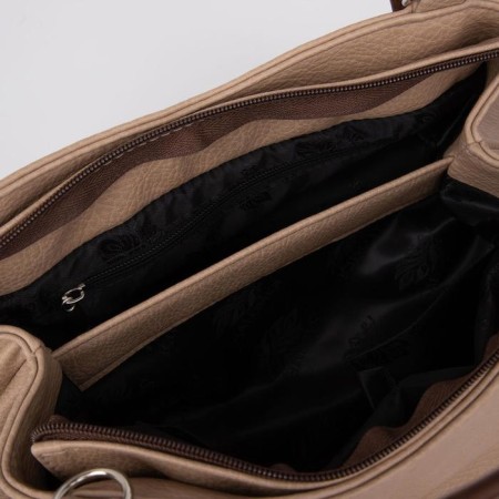 Bag-tout on lightning, beige color-2