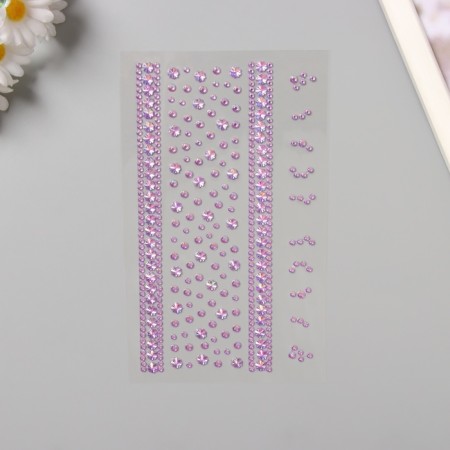 Stick plastic rhinestones "Flower road" Lilac 22.5x11.5 cm-1