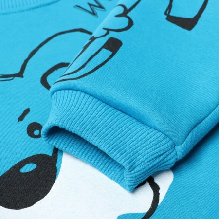 Sweatshirt for a boy, turquoise color, height 110 cm-2