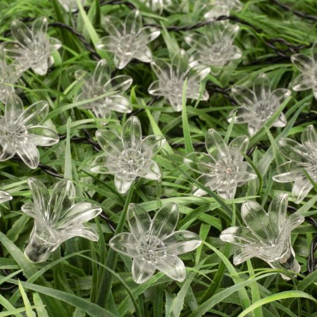 Garland “thread” 4.5 m with nozzles “flowers”, IP44, dark thread, 30 LED, glow of multi, 2 modes, solar battery-2