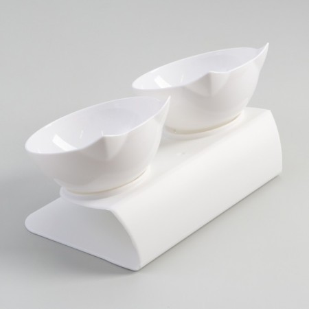 Plastic bowls on a white stand 27.5 x 14 x 15 cm white-3