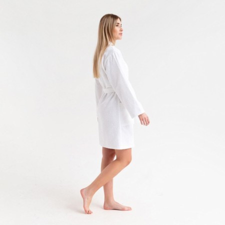 Terry robe economy and I am female, size 42-44 is white, 100% cotton with AIRO, 320 g/m2-10
