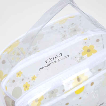 Lightning cosmetic bag, white/yellow color-2