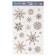 Vinyl stickers with foil "Snowflakes", 30 x 50 cm, New Year