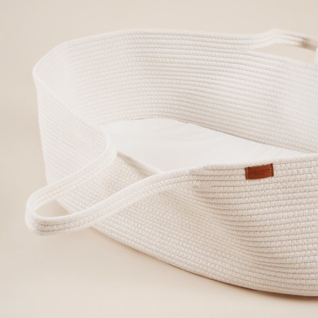 Basket wicker for storing things, carrying and swaddling, with mattress, cotton 70x38x25 cm-2