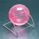 A ball for rodents on a metal base, 12 cm, pink