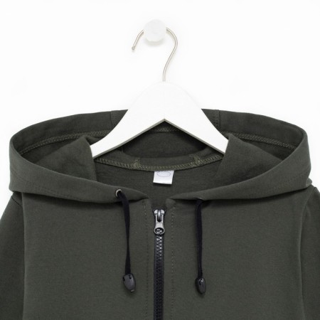 Children's sweatshirt was beginning, khaki color, height 140 cm-1