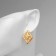 Earrings Metal "Chord" rhombus, color gold