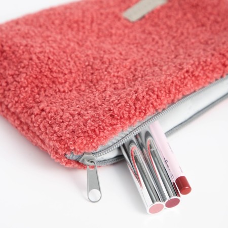 Lightning cosmetic bag, textura, pink color-7