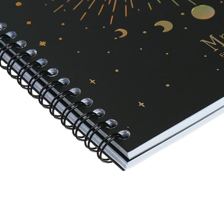 A notebook of 80 sheets in a cage on the crest of Meshu "Black Cat", a double cover, matte lamination, foil embossing-2