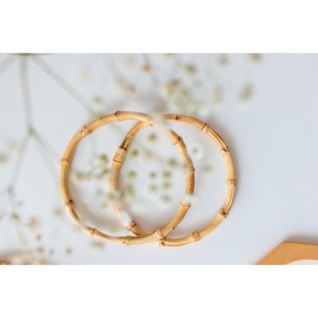 Handles for a bag, 2 pcs, bamboo, d = 15/17 cm, thickness 0.8 cm-6