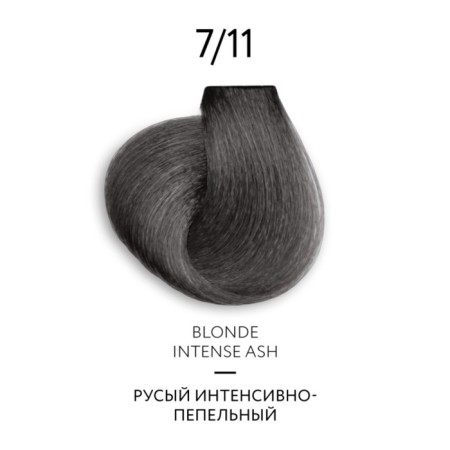 Cream-color hair Permanent Ollin Professional Color Platinum Collection, tone 7/11, 100 ml
