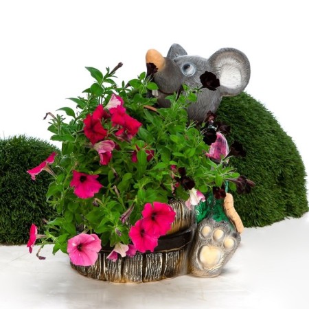 Garden figure "rats with a front tub" 46x47x47cm-1