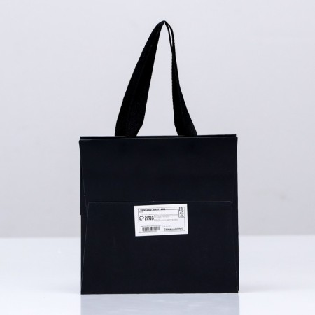 Crafts with a square bottom and window 15 x 15 x 15 cm black, 1pc-1
