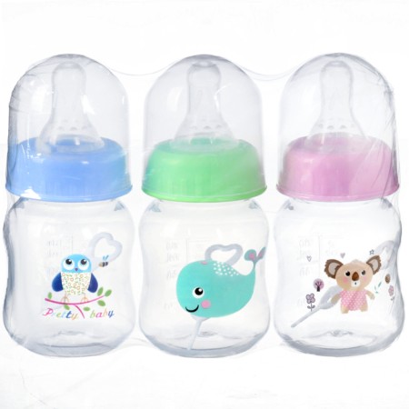 A bottle for feeding, 60 ml, +3 months., Mix color (3pcs packing)-16