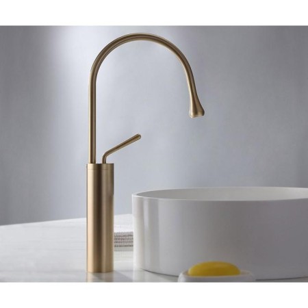 Bronze de Luxe 9015BR shell mixer, single -leaf, pour 200 mm, brass, bronze-2