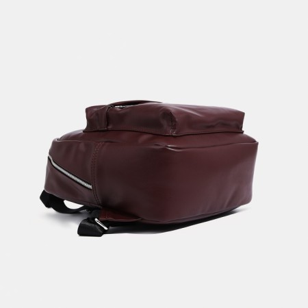 A backpack with a zipper, Medvedkovo, external pocket, brown color-3