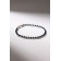 Bracelet with rhinestones "shining" a thin thread, sea color in silver, 18 cm