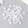 Beads for creativity plastic "Round Flat Pearl" set 40 pcs 0.8x0.8x0.4 cm