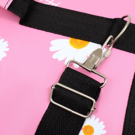 Bag - Carriage for animals "Flowers", pink, size S, 37.5 x 17 x 22 cm-4