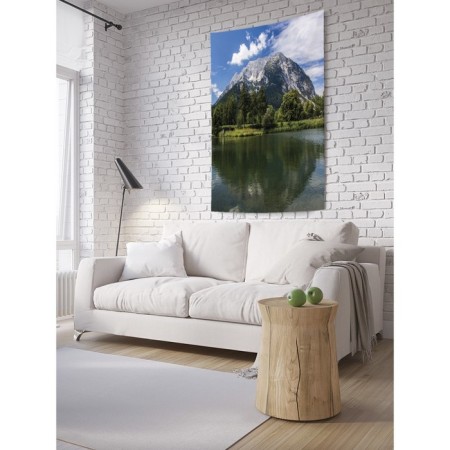 Decorative panel with photo printing "Mountain feelings", vertical, size 150x200 cm