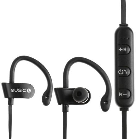 Sports headphones RT558, wireless, vacuum, WT 4.2, microphone, 80 mAh, black