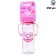 A bottle for feeding "daughter", classic throat, 250 ml., 0 months, with handles, pink color