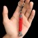 A keychain - a launcher for a knife "Runa Tayvaz" from a paracord, red, 13 cm
