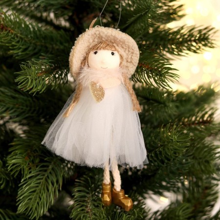 Doll "Olya", in beret, color mix