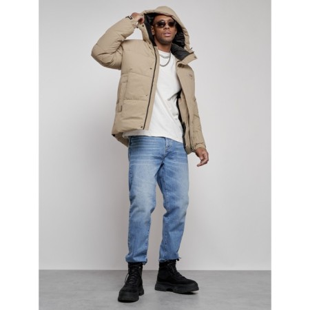 Male Winter jacket, size 58, beige color-16